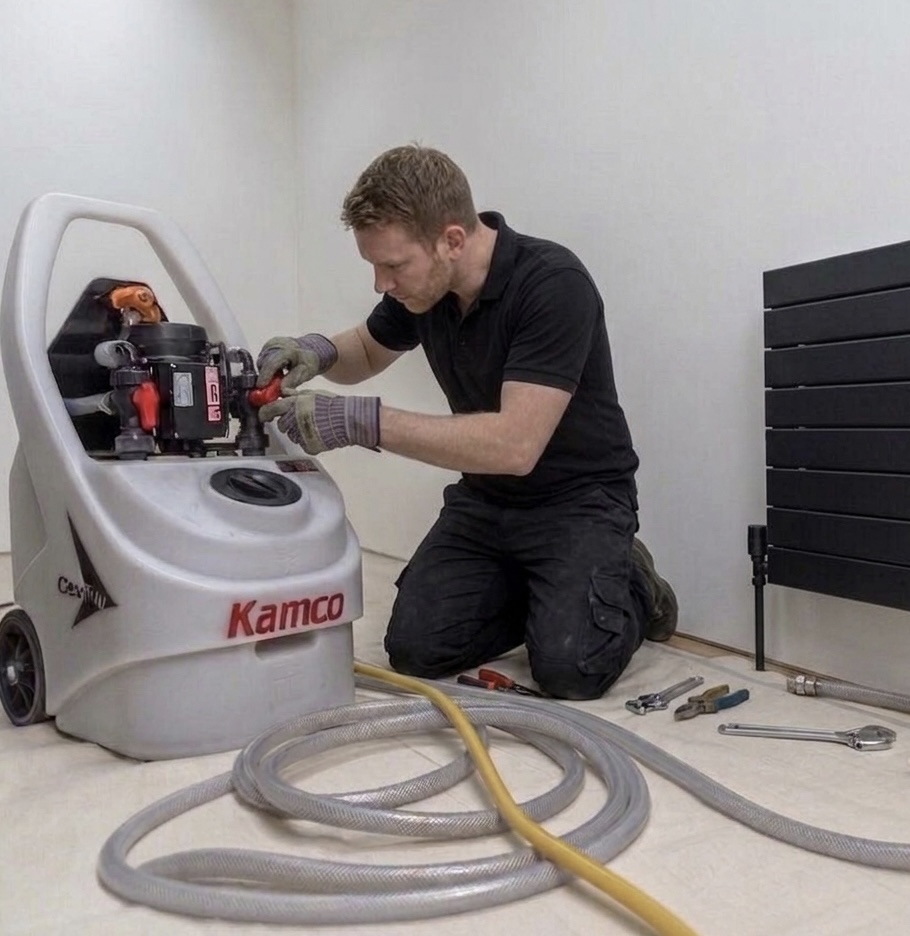 Power flushing in St Neots